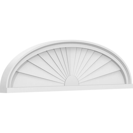 Ekena Millwork Elliptical Sunburst Architectural Grade PVC Pediment, 38"W x 10-1/2"H x 2"P PEDPS038X105ELL01